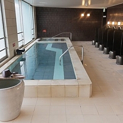 A typical setup at the public bath house.