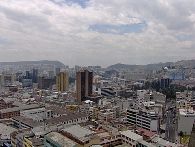 Start getting into Quito stride by climbing to the tower of the Basilica del Voto Nacional to catch this view of the city.