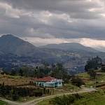 Beautiful view of Ecuador's countryside from the bus, somewhere before crossing the Ecuadorian-Peruvian border.