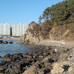 My first impressions of South Korea were tainted by litter, such as at this beach in Molundae Park, Busan.