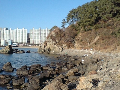 My first impressions of South Korea were tainted by litter, such as at this beach in Molundae Park, Busan.