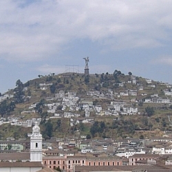 Before reaching the end of Quito for me, I had the chance to see the city from El Panecillo, a Quito landmark pictured here.
