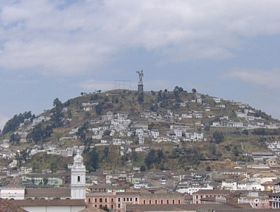 Before reaching the end of Quito for me, I had the chance to see the city from El Panecillo, a Quito landmark pictured here.