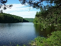 The view from our campsite near High Falls on the Eastern Pines backpacking trail.