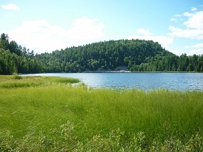 View from the Brush Lakes while backcountry tripping in Mississagi Provincial Park