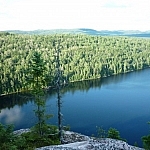 Scenic view of the Brush Lakes from the McKenzie Trail