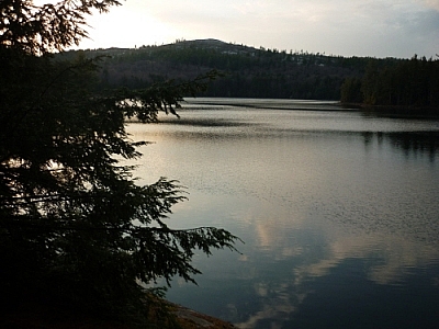 Boundary Lake at dusk