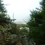 A peek at Georgian Bay while hiking along the Tar Vat Bay Trail.