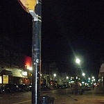 Nighttime view of Main Street.