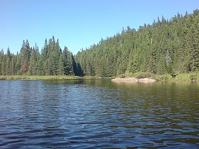 Faya Lake scenery along the Highland Trail in Algonquin Provincial Park