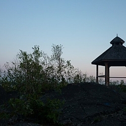 Walking Sudbury's Rainbow Routes can lead to this gazebo on Blueberry Hill