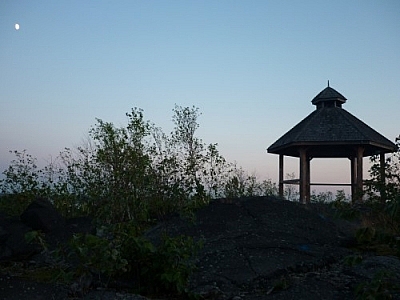 Walking Sudbury's Rainbow Routes can lead to this gazebo on Blueberry Hill