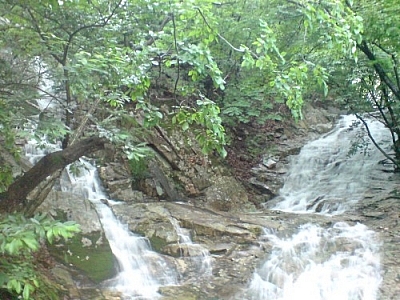 Trail magic in South Korea is kind of like these beautifully magical waterfalls in Gyeryeongsan Park!