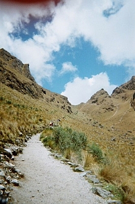 Scenery from hiking the Inca Trail to Machu Picchu on Day 1