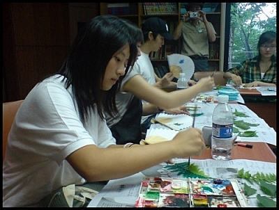 Our Jirisan wetland eco-tour included some arts and crafts.