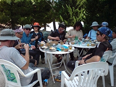 Our trekking Jirisan grand finale took place at an outdoor restaurant at one of the park access points.