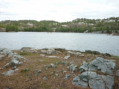 Scenic view while trekking Killarney's La Cloche Silhouette loop trail.