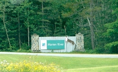 Marten River Provincial Park entrance sign