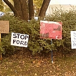 Protests posters at Occupy Toronto.