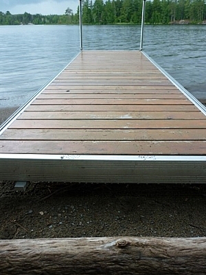 Pebble Beach dock while day-tripping on the shores of Lake Nipissing in Mashkinonje Park.