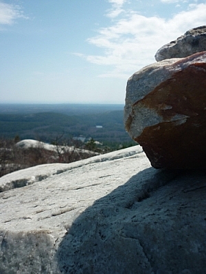 During a Silver Peak day hike while canoe camping in Killarney.