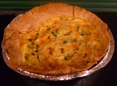 Spinach Carrot Cheese Quiche