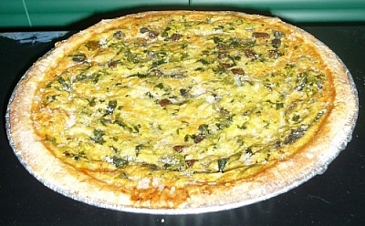 Spinach and Mushroom Cheese Quiche