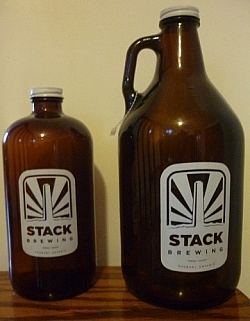 Stack Brewing growler and grumbler