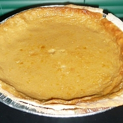 A creamy sugar pie using my late grandmother's recipe.