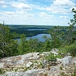 Hiking up Rib Mountain provides plenty of beautiful scenery like this view looking down on Cliff Lake.
