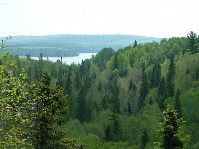 Panoramic vista while hiking in Ontario's Wakami Provincial Park.