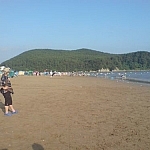 Dadeopo Beach seen to be filling up on the first day of Rock Fest.