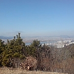View of Busan and the Nakdong River from Ami Mountain.