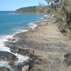 A rocky shoreline at Noosa National Park, seen while travelling Down Under in Queensland.