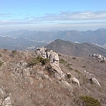 View from Godangbong, a peak on the Geumjeong Fortress hike.