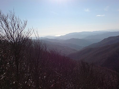 View from Janggungbong, the peak at Jogyesan Provincial Park, seen while hiking to make the most of a year in Korea.