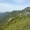 A view of the mountain range at Sobaeksan National Park, seen while hiking Korea's mountains.
