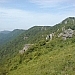 A view of the mountain range at Sobaeksan National Park, seen while hiking Korea's mountains.