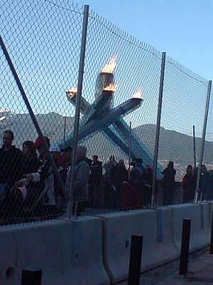 The Olympic Flame in Vancouver (2010).