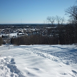 City scenery from the Laurentian Escarpment Trails in North Bay.