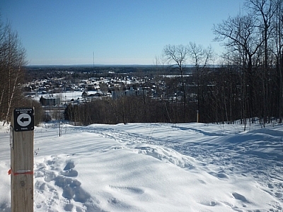 City scenery from the Laurentian Escarpment Trails in North Bay.