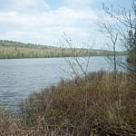 Semiwite Lake scenery while hiking the trails at Mississagi Park.