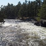 Strong current at Five Finger Rapids.
