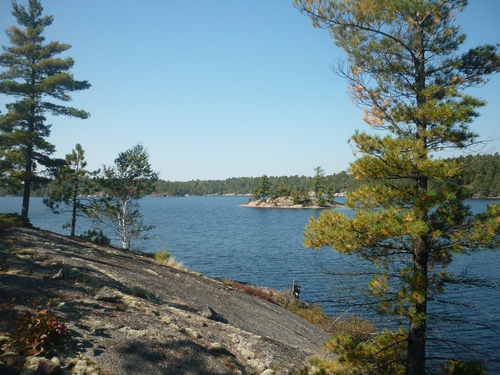 Scenery reminiscent of the Georgian Bay coastline at Point Grondine Park.