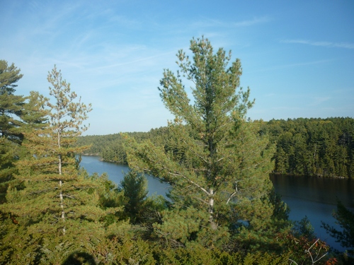 Scenic vista along the Wemtagoosh Falls loop of the Georgian Bay Coast Trail.